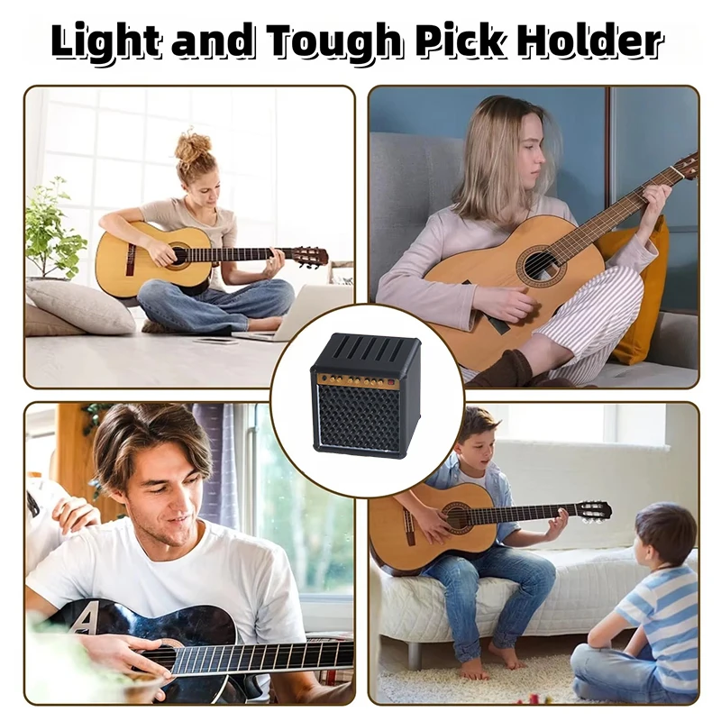 Large-Capacity Portable Guitar Pick Organizer with 5 Slots