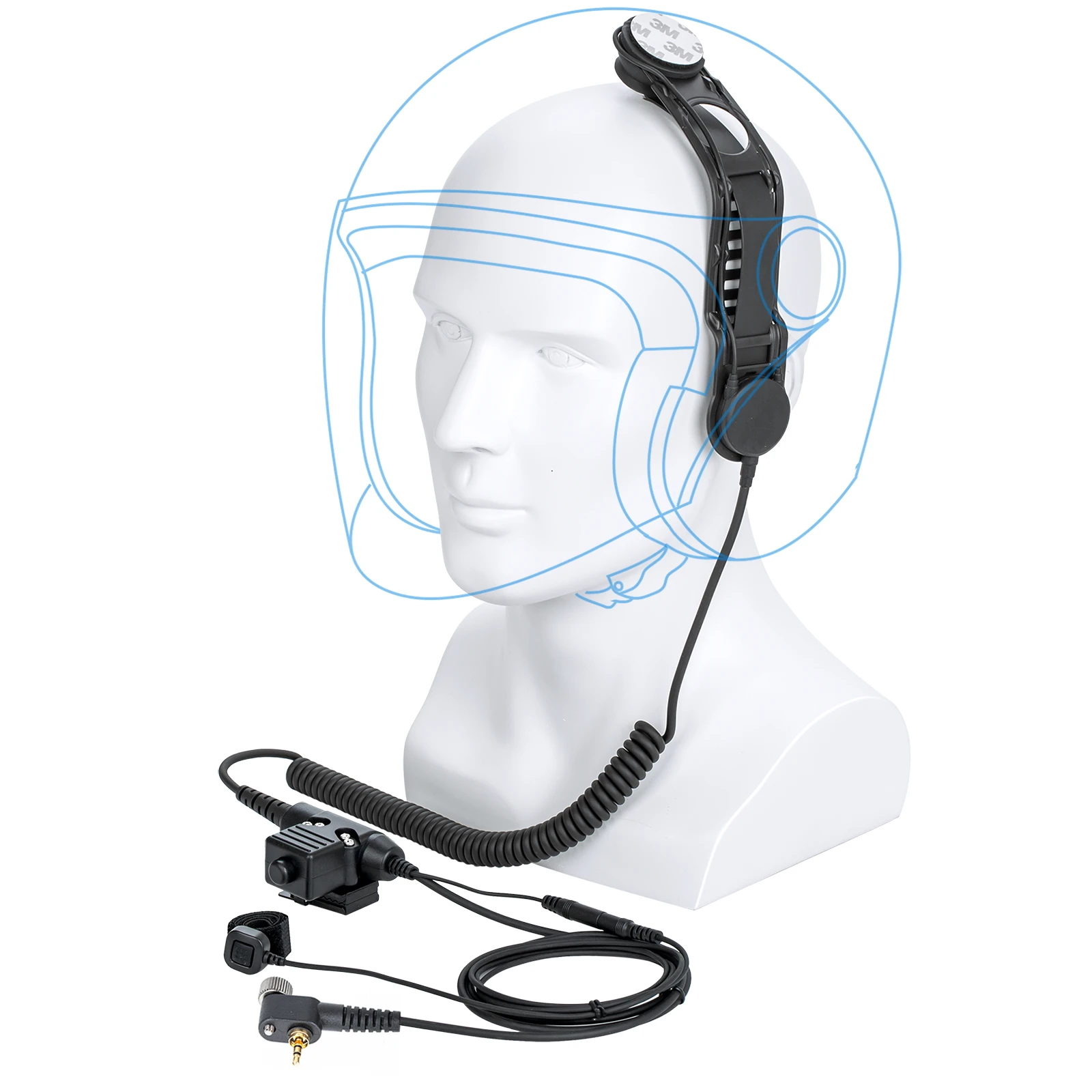 Motorcycle Bike Fighting Helmet Bone Conduction walkie talkie Headset with Finger Microphone and U94 PTT for MOTOROLA MTP850