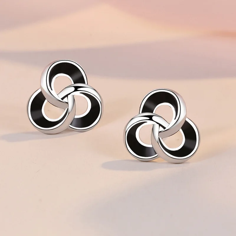 925 Sterling Silver Earrings For Women Original Charm Double Hoop Earrings Pave CZ Fine Engagement Anniversary Jewelry E557 6