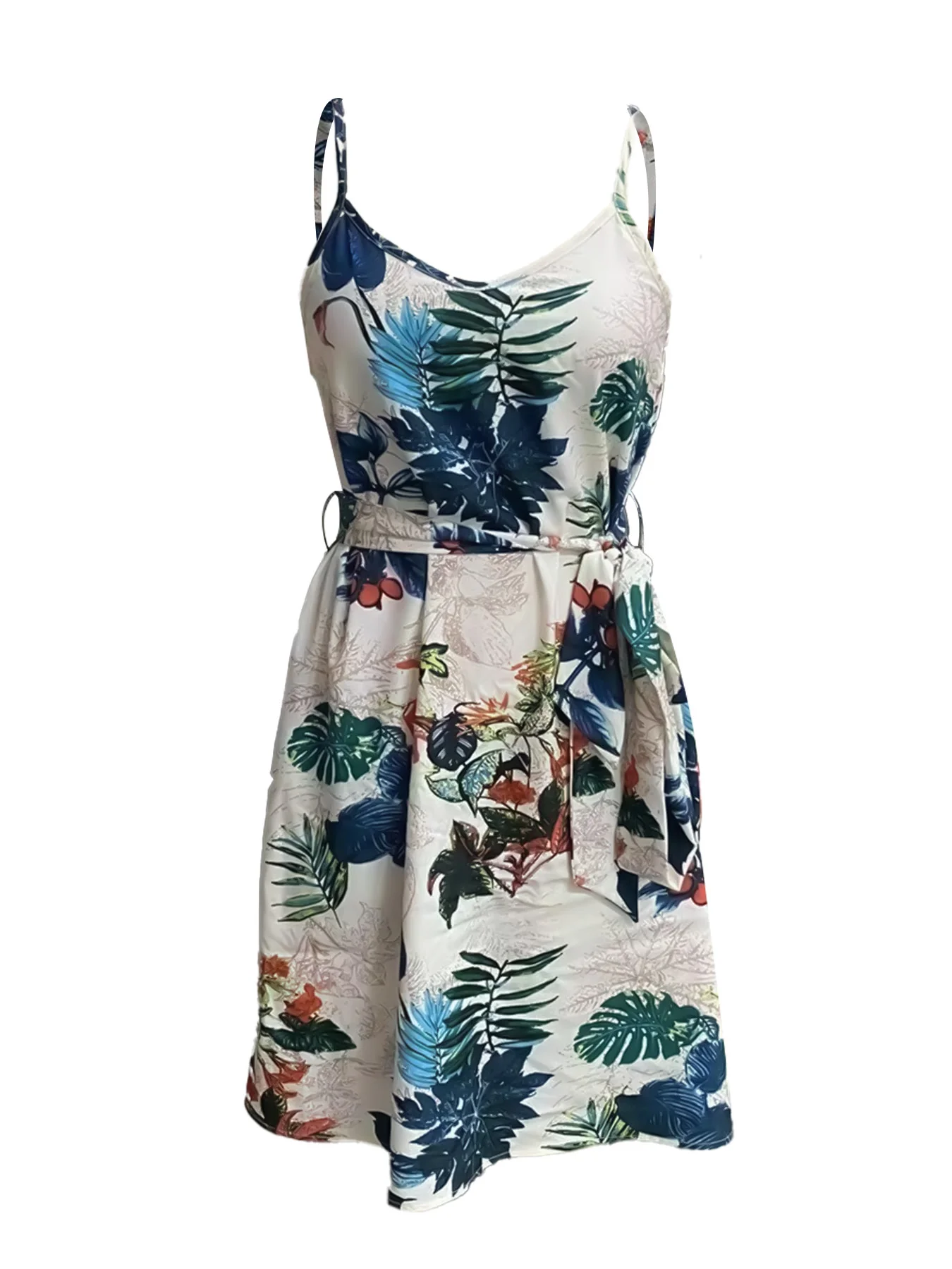 A Bohemian-style women's belt dress, suitable for vacations and outdoor activities, comfortable and fashionable. 4