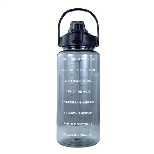 2L Portable Water Bottle Large Capacity Plastic Straw Water Cup Beverage Bottle,Outdoor Portable Sports Water Cup 3