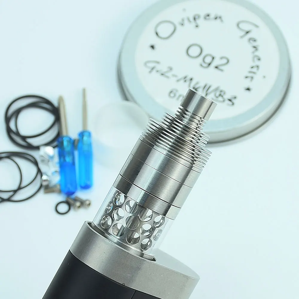 

Origen Genesis V2 Mkii Style RTA vape Rebuildable Tank Atomizer RTA 316ss+PC Genesis V2 MKII Og2 6mL 22mm Tank Atomizer
