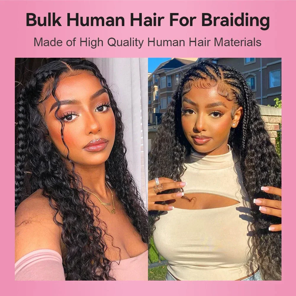 Vietnamese Italian Curly Human Hair Bulks Full End Virgin Hair 12-26 Inch For Women Braiding Human Hair Extension 100g/PC 5