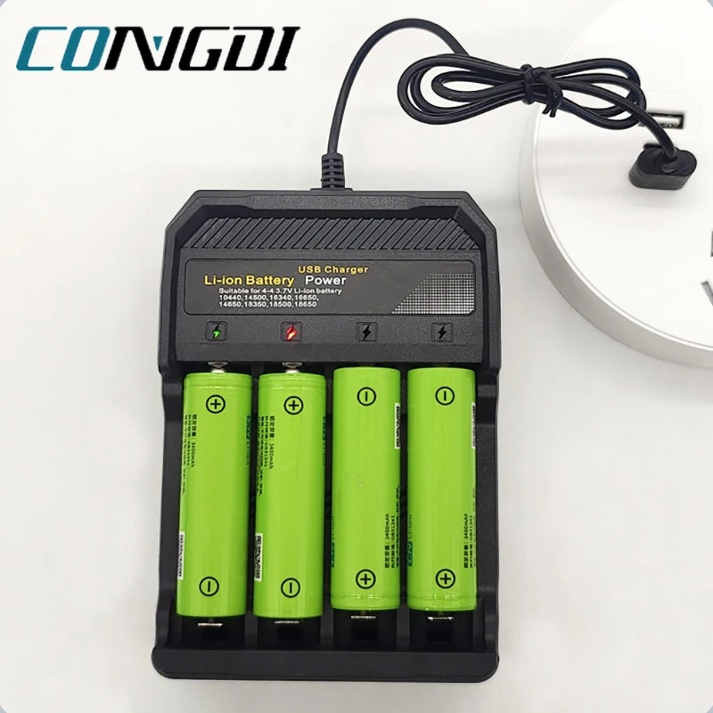 18650 Battery Charger For 18350 26650 16340 14500 18500 18650 Battery Holder Power Bank Shell Rechargeable-Battery Charger Case