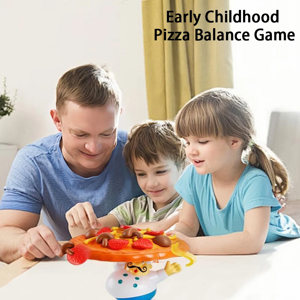 Topple Pizza Stacking Game Balance Pizza Children Toys Board Game Simulation Pizza Desktop Game Pile-up for 2-4 Players