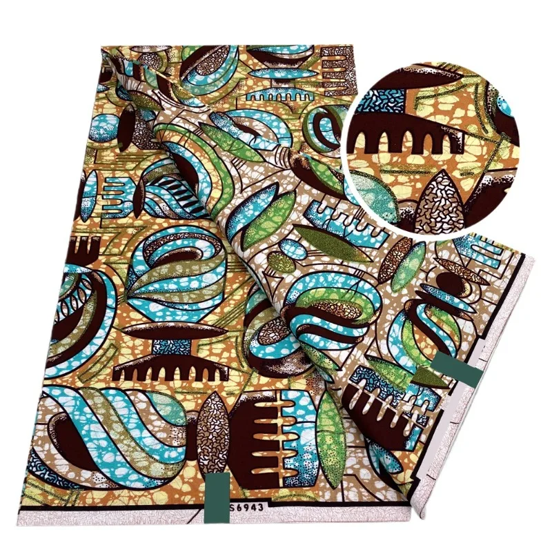 Veritable Real 100% Cotton Batik Ankara Newest African Wax Prints Fabric Guaranteed Fabric For Dress 6Yards S03 5