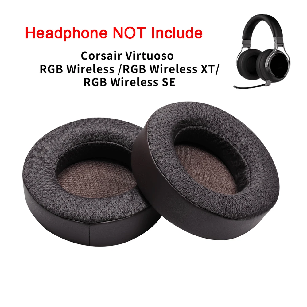 Replacement Earpads & Headband Cushion for Corsair Virtuoso RGB Wirless / RGB Wireless XT / RGB Wireless SE Head Band Ear Pads
