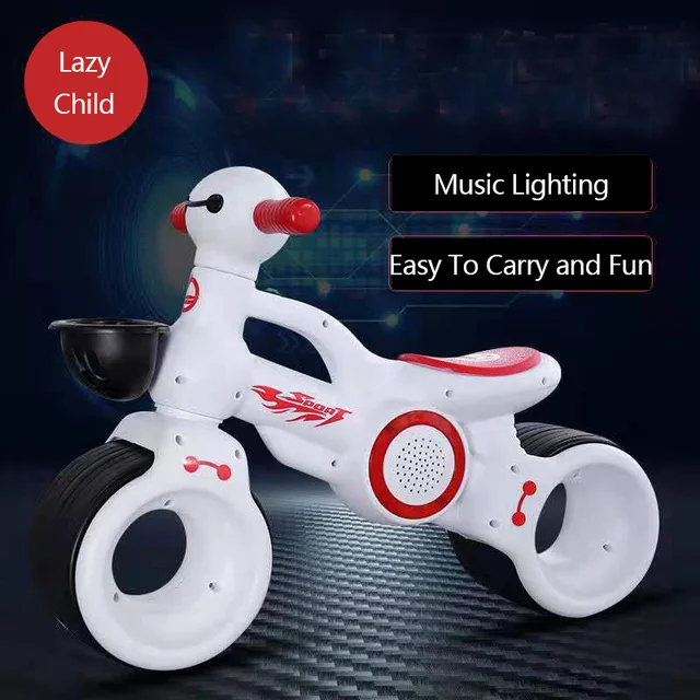 LazyChild Children's Music Light Car Balance Without Pedal Scooter Riding Walking Learning Scooter 1-3 Years Old Baby Toys 5