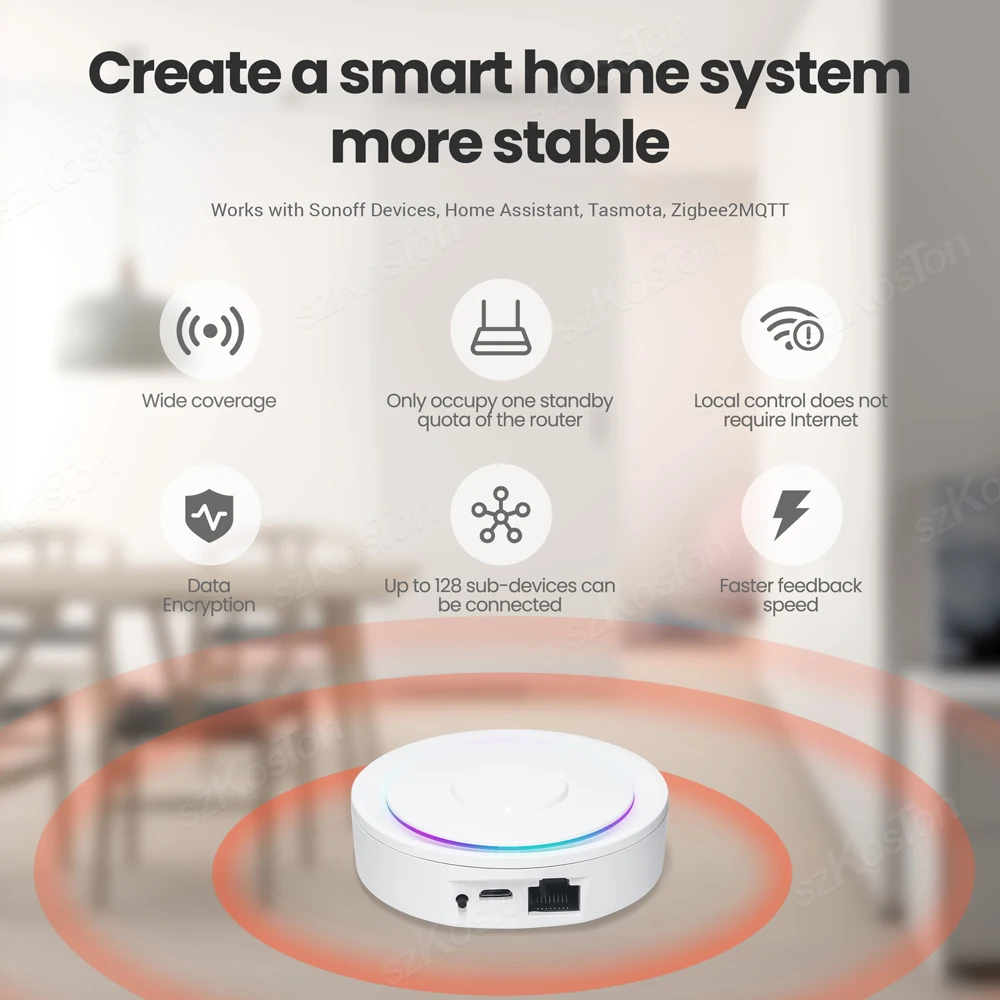 Sem Fio, Ponte com Fio, Tuya Smart