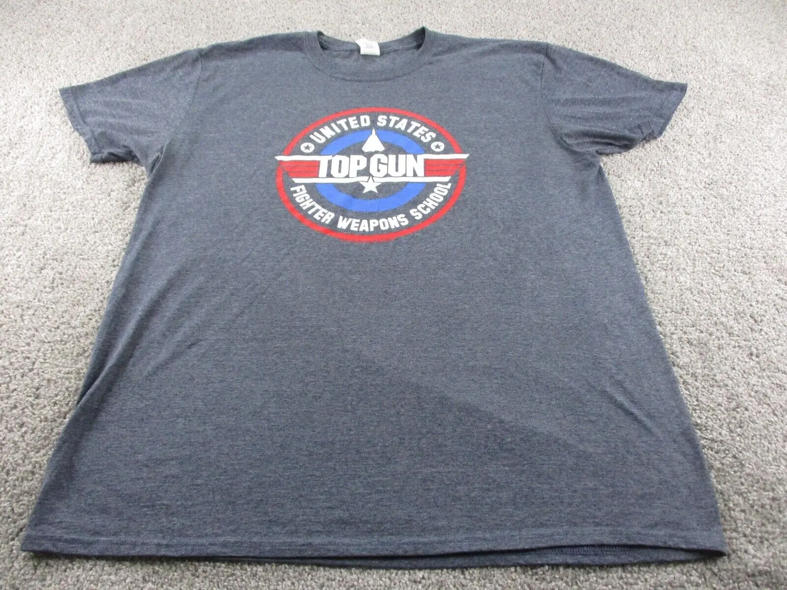 Top Gun Shirt Uomo Extra Large Blue Cotton Blend Graphic Log Movie Uomini Adulti