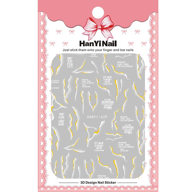 Gold Sliders 3D Nail Stickers Geometric Swirl Wave Liners Stripe Adhesive Slider Transfer Decal DIY Nail Art Decorations