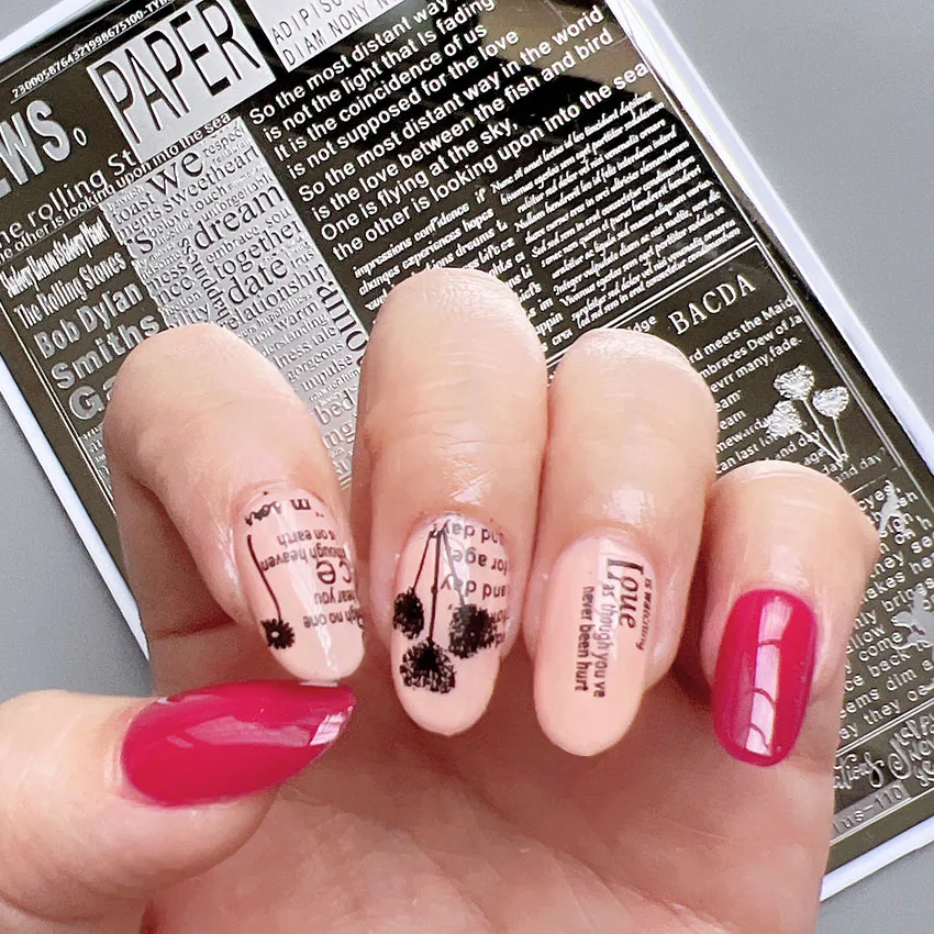 XMQ ネイルアートスタンピングプレート文字デザイン - AliExpress