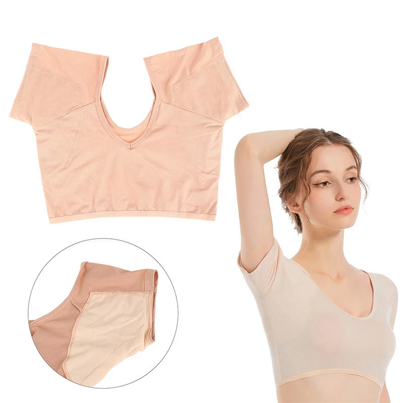 Underarm Sweat Pads T-shirt Shape Armpit Washable Reusable Perfume Absorbing Guards Shield Desodorante S-XL