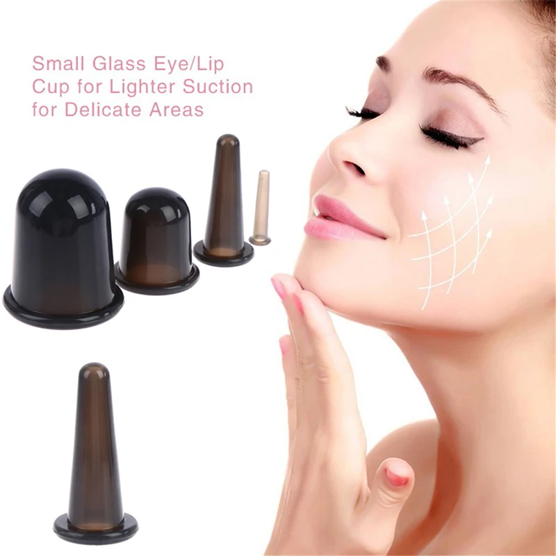 

1PC Black Silicone Anti Cellulite Cup Cupping Vacuum Suction Lifting Facial Face Eyes Massage Cup Body Massage