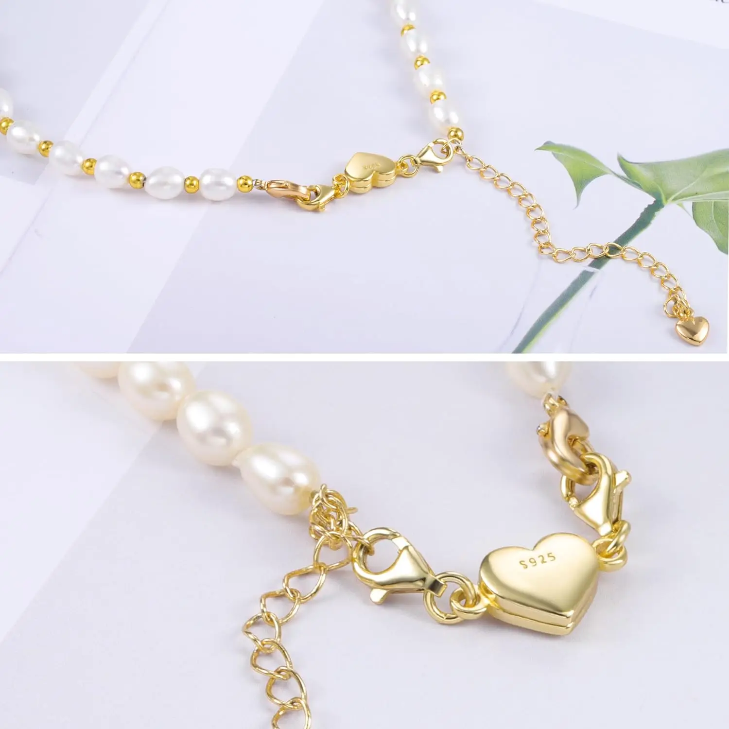 5 Stück starke magnetische Halskettenverschlüsse, Extender, silberfarbenes Metall, doppelter Karabinerverschluss für DIY-Schmuck, Armbandherstellung – Detail 7
