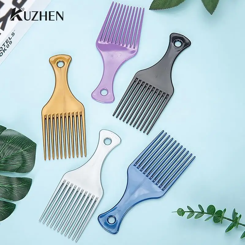 

Щетка с широкими зубцами, расческа, вилка, щетка для волос, гребень с пластиковой шестерней для кудрявых афро-волос, инструменты для укладки