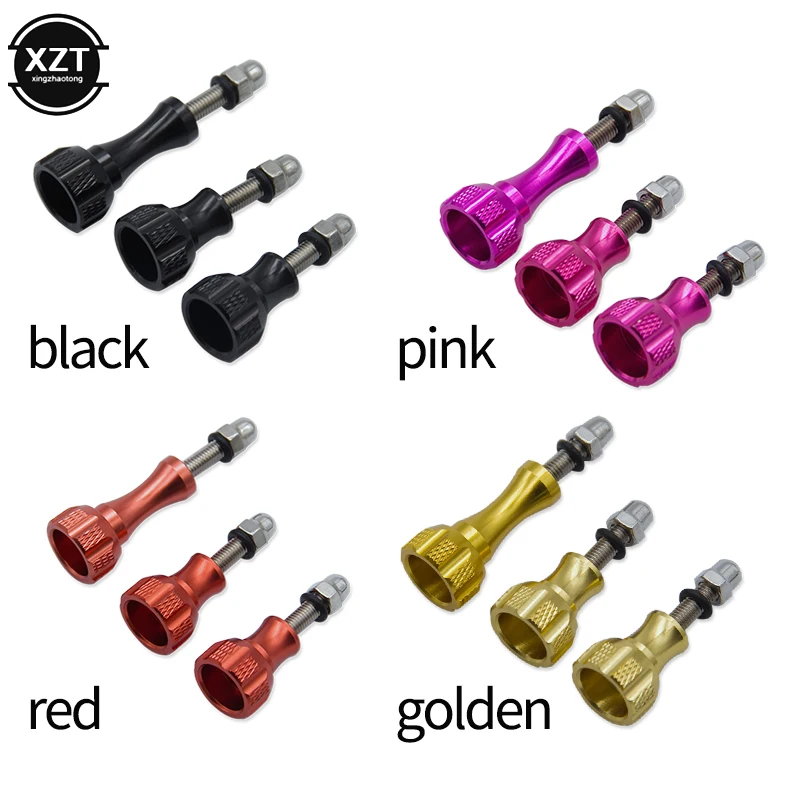 Aluminum Thumb Knob Bolt Screw 3Pcs For GoPro Hero 7 6 5 4 Xiaomi Yi 4K Sjcam SJ4000 H9 Case Tripod Mount Cam Accessory