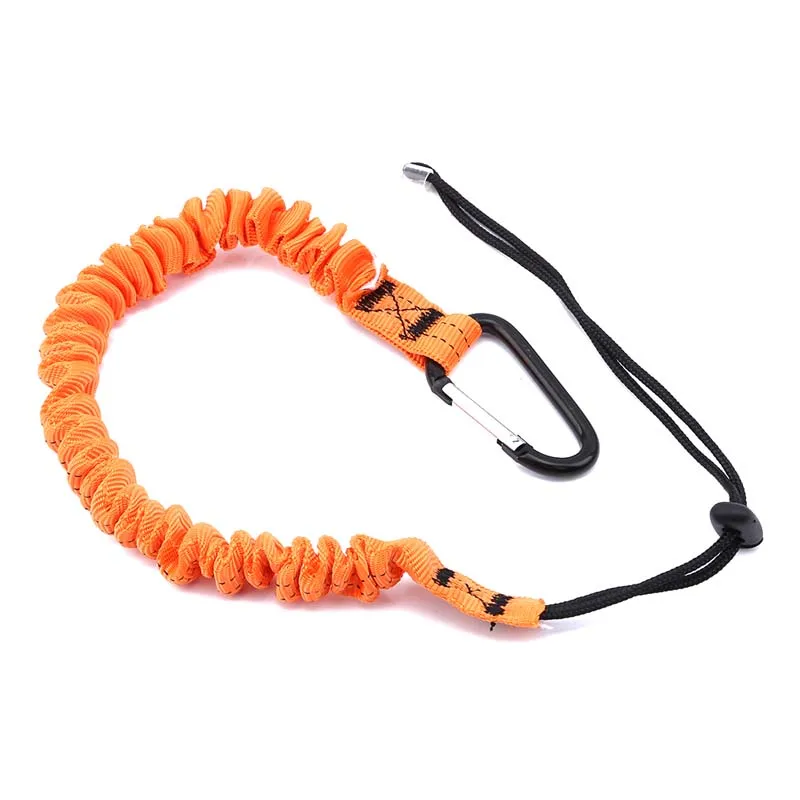 Safety Bungee Tether Tool Lanyard With Carabiner Hook