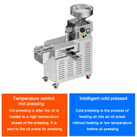 Hot Cold Oil Extractor Commercial Intelligent Electric Stainless Steel Oil Press Machine 15-25kg/H High Yield Frying Equipment 2