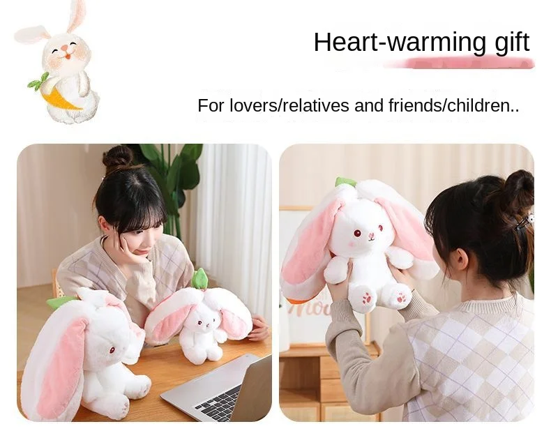 Funny Changeable Bunny Cute Pillow Plush Toys Stuffed Animal Rabbit Hiding In Carrot Strawberry Rabbit Doll Chair Cushion Gift 19 Funny Changeable Bunny Cute Pillow Plush Toys Stuffed Animal Rabbit Hiding In Carrot Strawberry Rabbit Doll Chair Cushion Gift