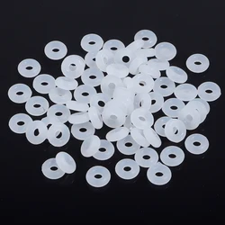 100pcs Colorful Silicone Positioning Beads for DIY Jewelry and Accessories (White 6mm)