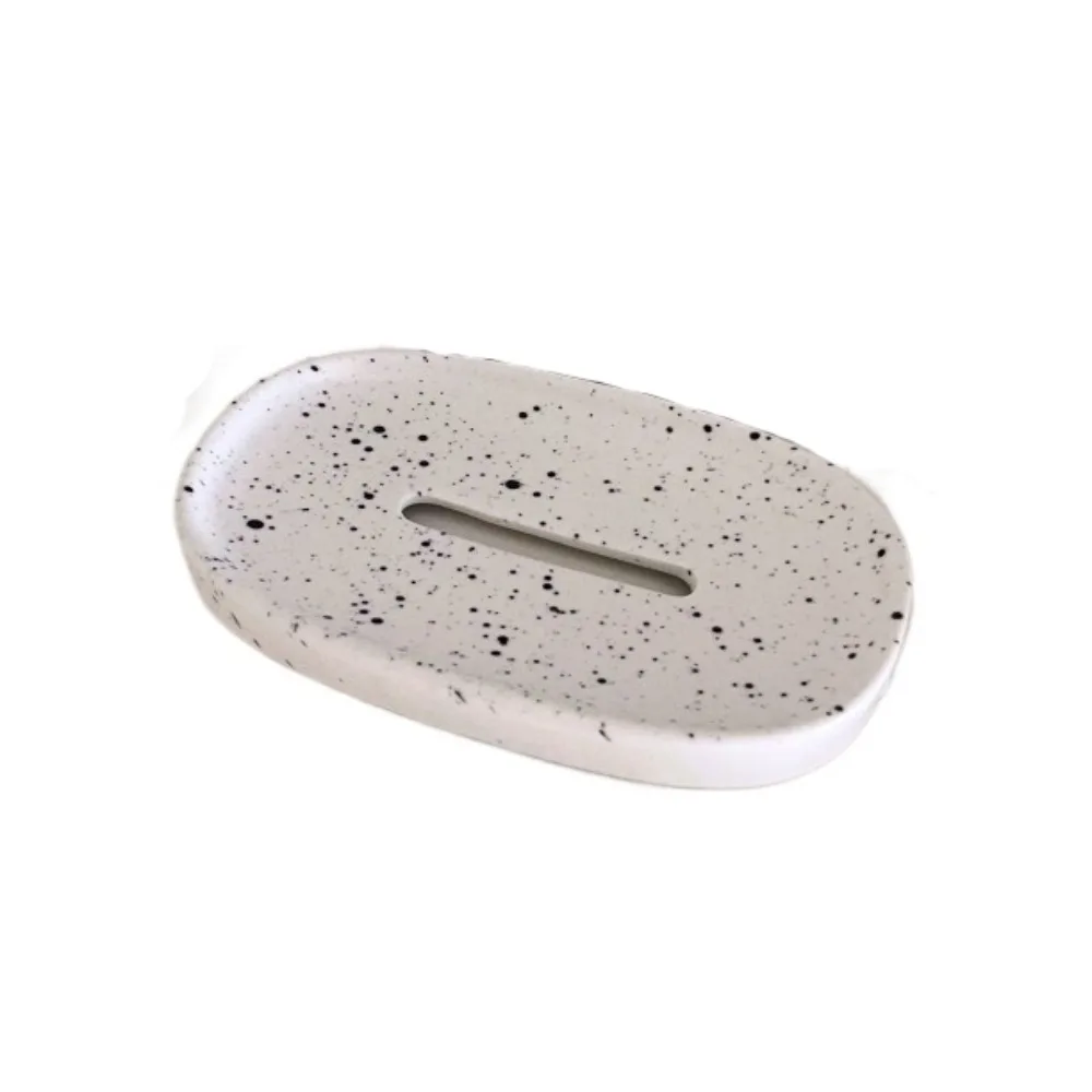 Handmade Light Luxury Oval Soap Box Nordic Elegant Soap Dish Thickened Ceramics Soap Storage Tray Bathroom