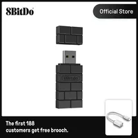 8BitDo bezprzewodowy Bluetooth USB Adapter 2 dla systemu Windows Mac Raspberry Pi Nintendo przełącznik wsparcie PS3 PS5 Xbox joy con kontroler 1