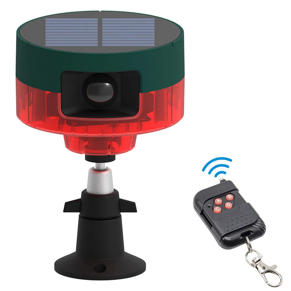 Solar Powered Animal Repeller with Flashing Light for Farms and Orchards