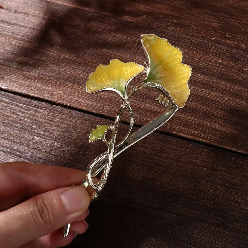 

Модные головные уборы Ginkgo Biloba, аксессуары для волос, поворотная шпилька для волос, женские заколки, заколки для волос в Корейском стиле, боковые заколки для волос