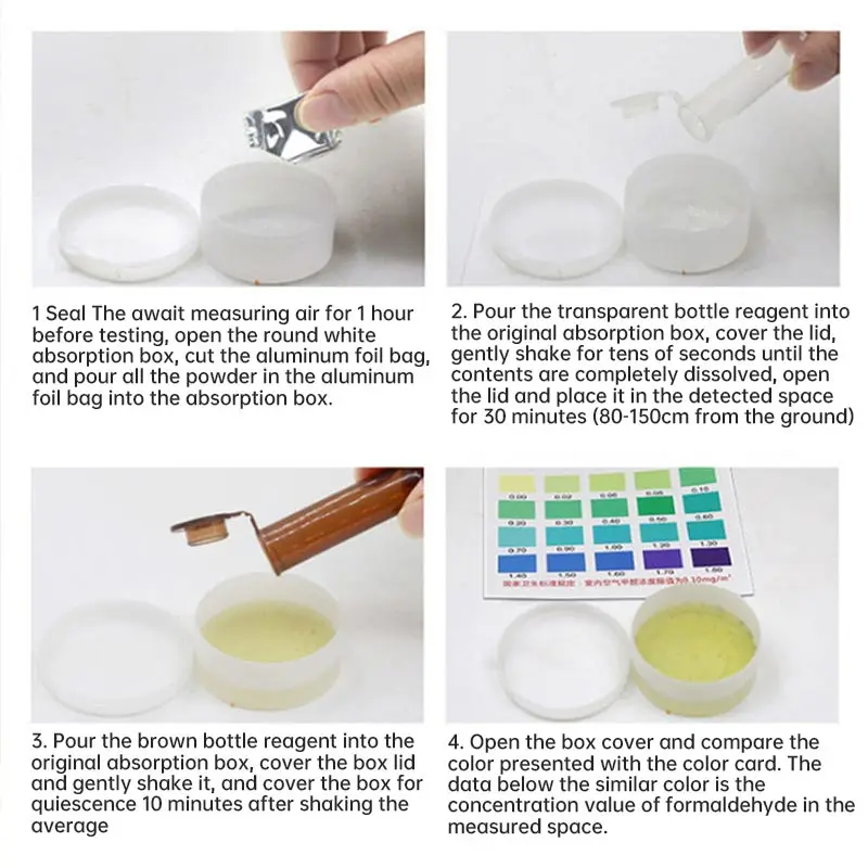 Formaldehyde Test Kit Test Paper New House Indoor Air Quality Reagent Tube Tester Home Self-test Gas Detector