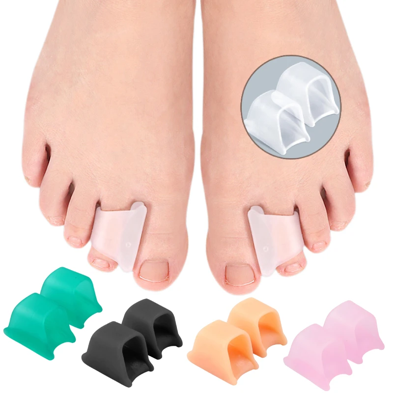 

6pieces=3pairs Toe Splitter Overlapping Hammer Toe Separators Gel Hallux valgus Silicone Bunion Corrector Feet Care Orthopedic