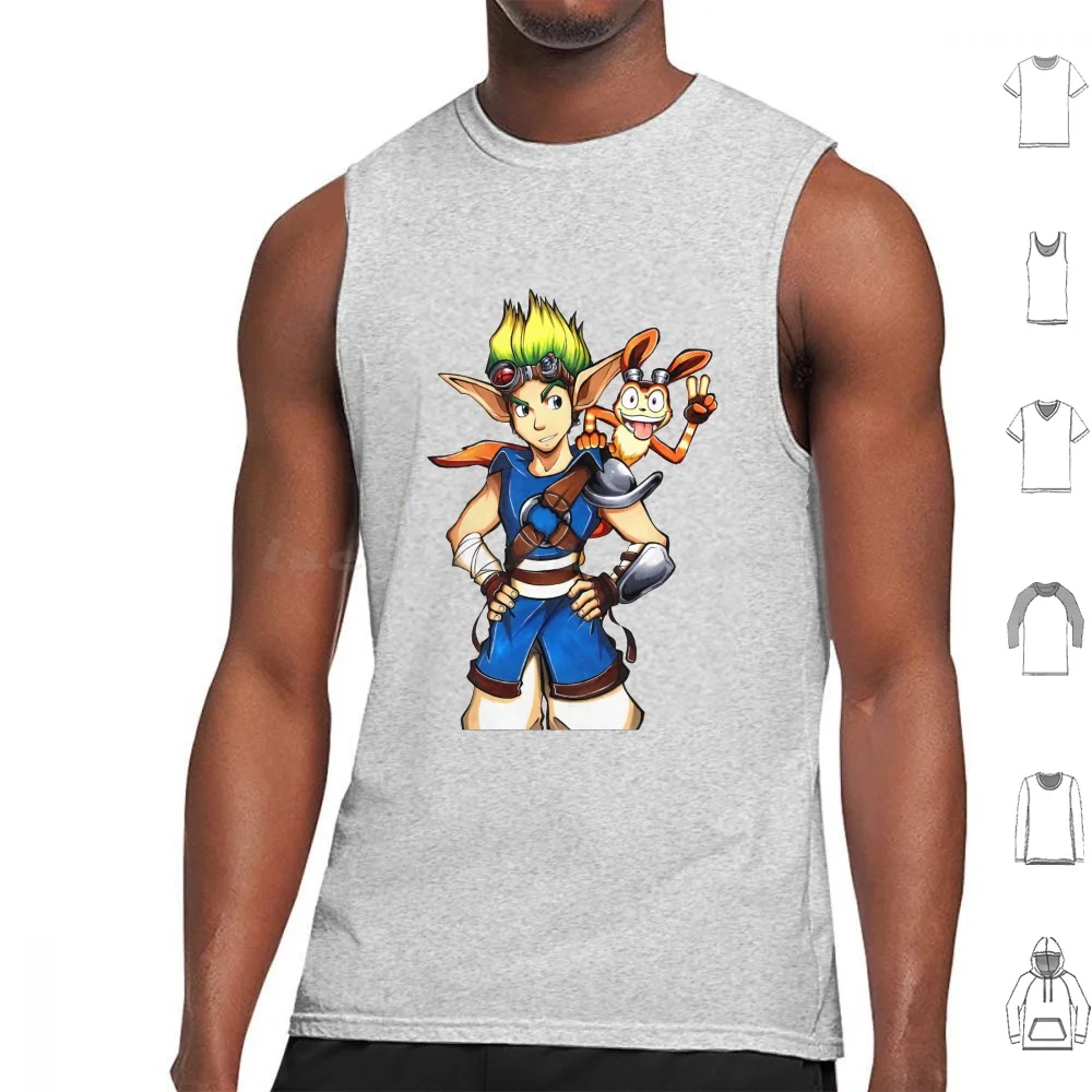 Jak E Daxter Serie Di Videogiochi Canotte Gilet Senza Maniche Jak E Daxter Gaming Jak Daxter Videogioco Ps Uncharged Retro Jak