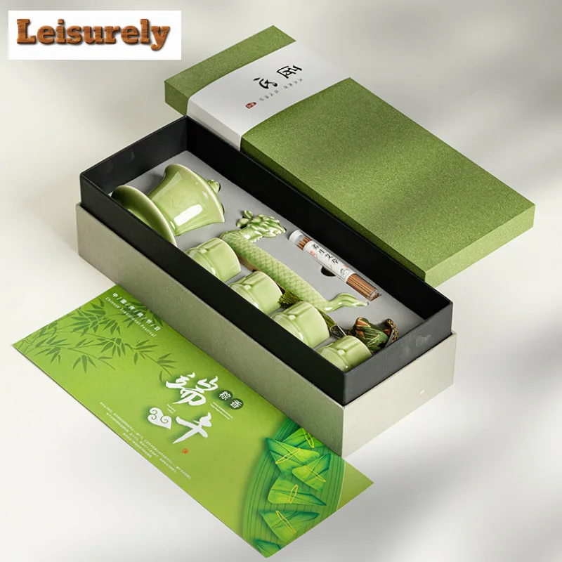 Dragon Boat Festival Tea Set Complete Set Zen Tea Ceremony Set Tea Soaking Teapot And Tea Cup Set Chinese Tea Set Decoration