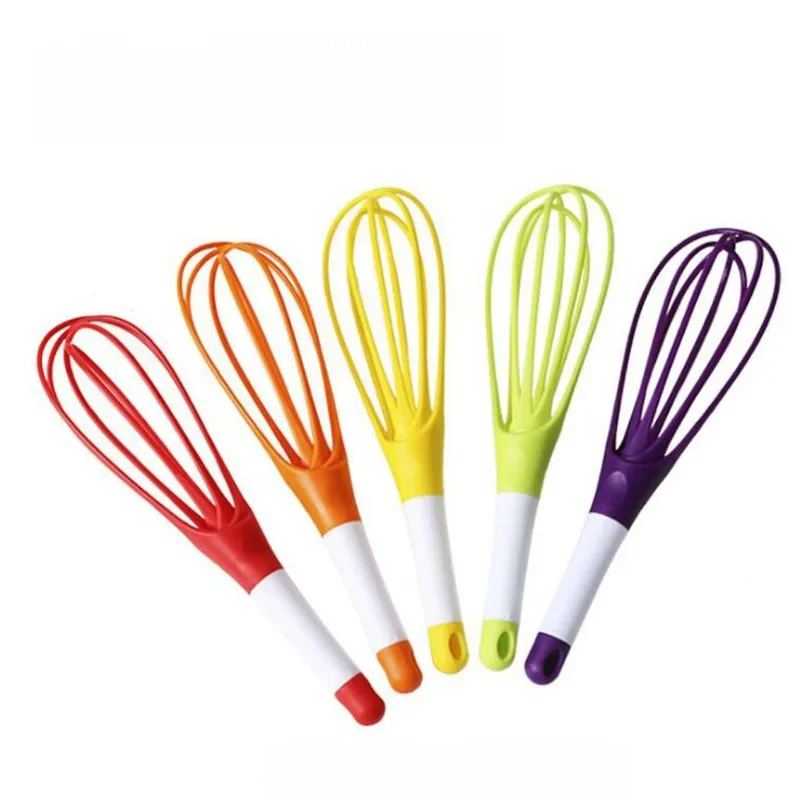Description Picture 2 of itemNew Creative Egg Beaters Rotary Whisk Dual Purpose Plastic Folding Storage Mixer Multifunctional Hand Mixer Kitchen Accessories