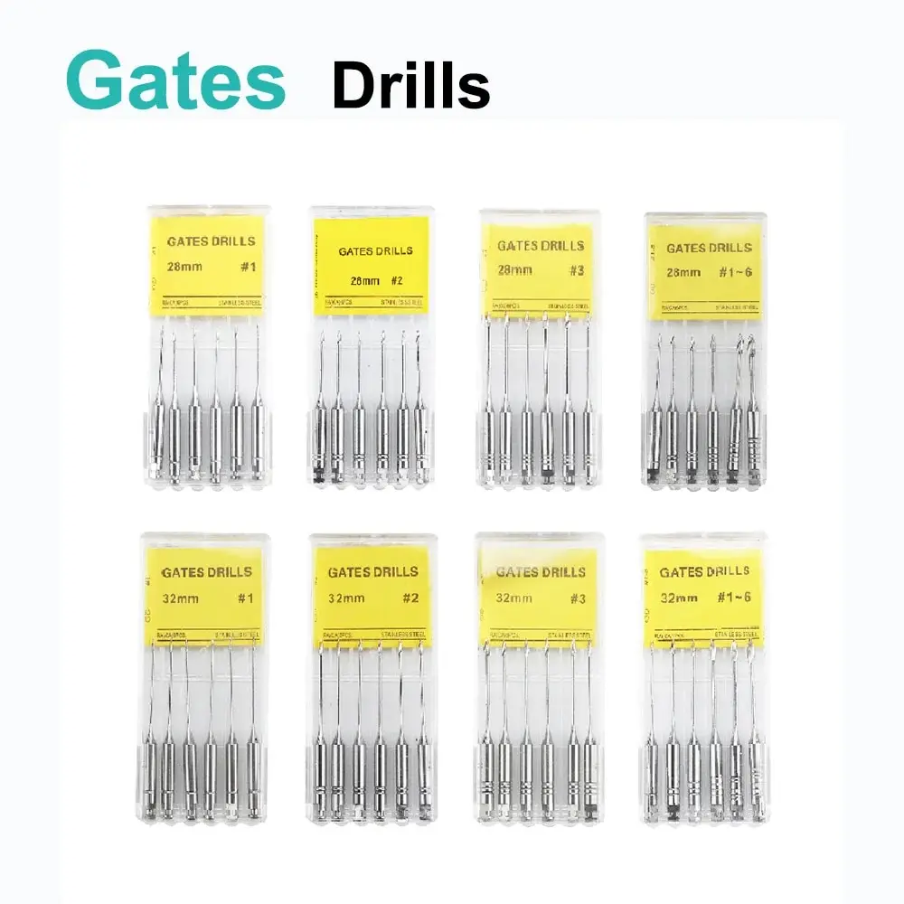 6 Pezzi In Scatola Trapani Dentali Alesatori Post Vi In Acciaio - Foto 11