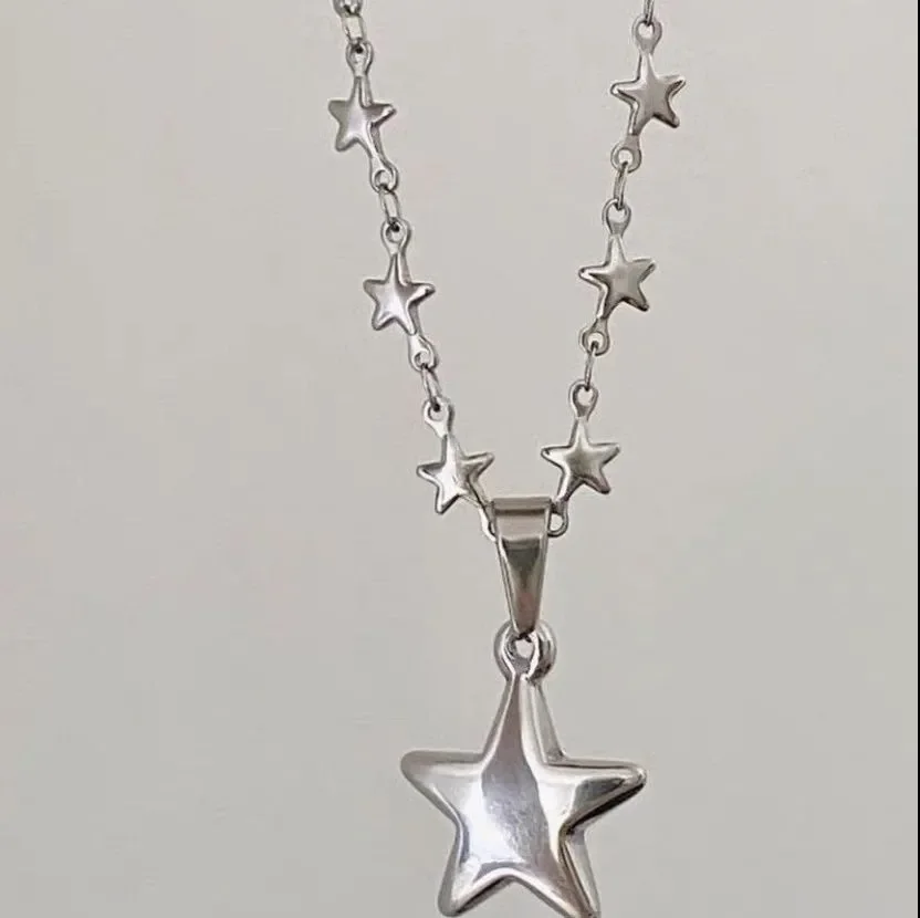 

Винтажное модное индивидуальное ожерелье-цепочка со звездами унисекс, Длинная подвеска, цепочка для свитера, банкетные украшения, аксессуары, подарок