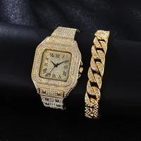 2pcs Luxury Fashion Men Women Watch Set Silver Strap Ladies Quartz Wristwatch Alloy Bracelet For Ladies Gift (without box) 2