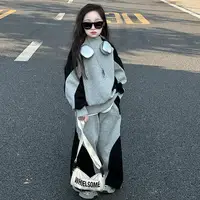 55635-153ec2.jpg Girls Clothing Patchwork Tracksuit Set Casual Oversized Sweatshirt And Loose Pants