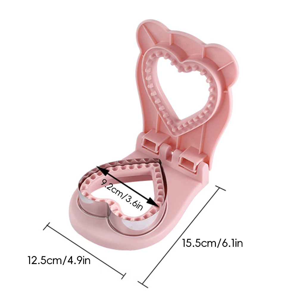 Stainless Steel Sandwich Cutting Mold with Hand Heart Shape Sandwich Press Mold Toast Fruit Cutter Mould for Lunch Box Decor