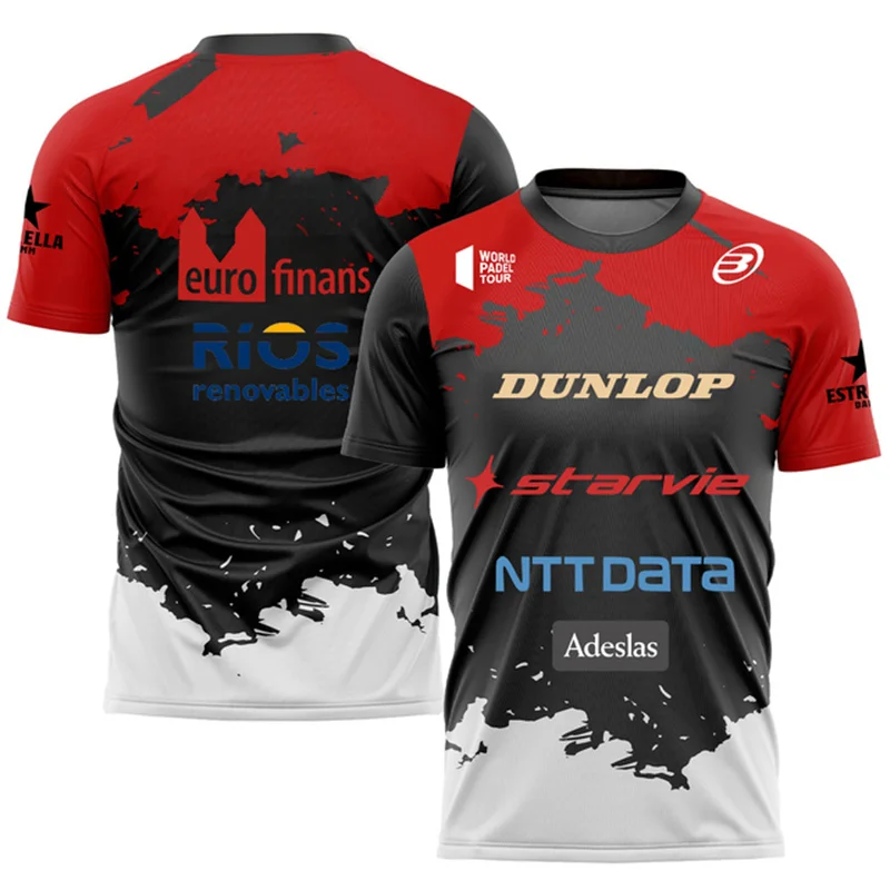 

Men Quick Drying 3D Print T Shirt For Men Outdoor Tennis Sportswear Summer Badminton Training Tee Loose O-neck Short Sleeve Tops