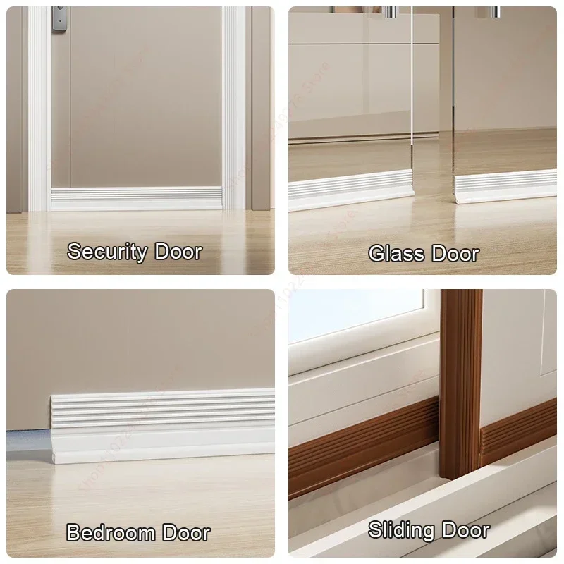 Adjustable Door Bottom Seal Strip PVC door sound insulation strip windproof sticker water repellent cockroach bottom gap door seal strip sealing strip tape sealing strip rubber door weatherstripping door weatherstripping