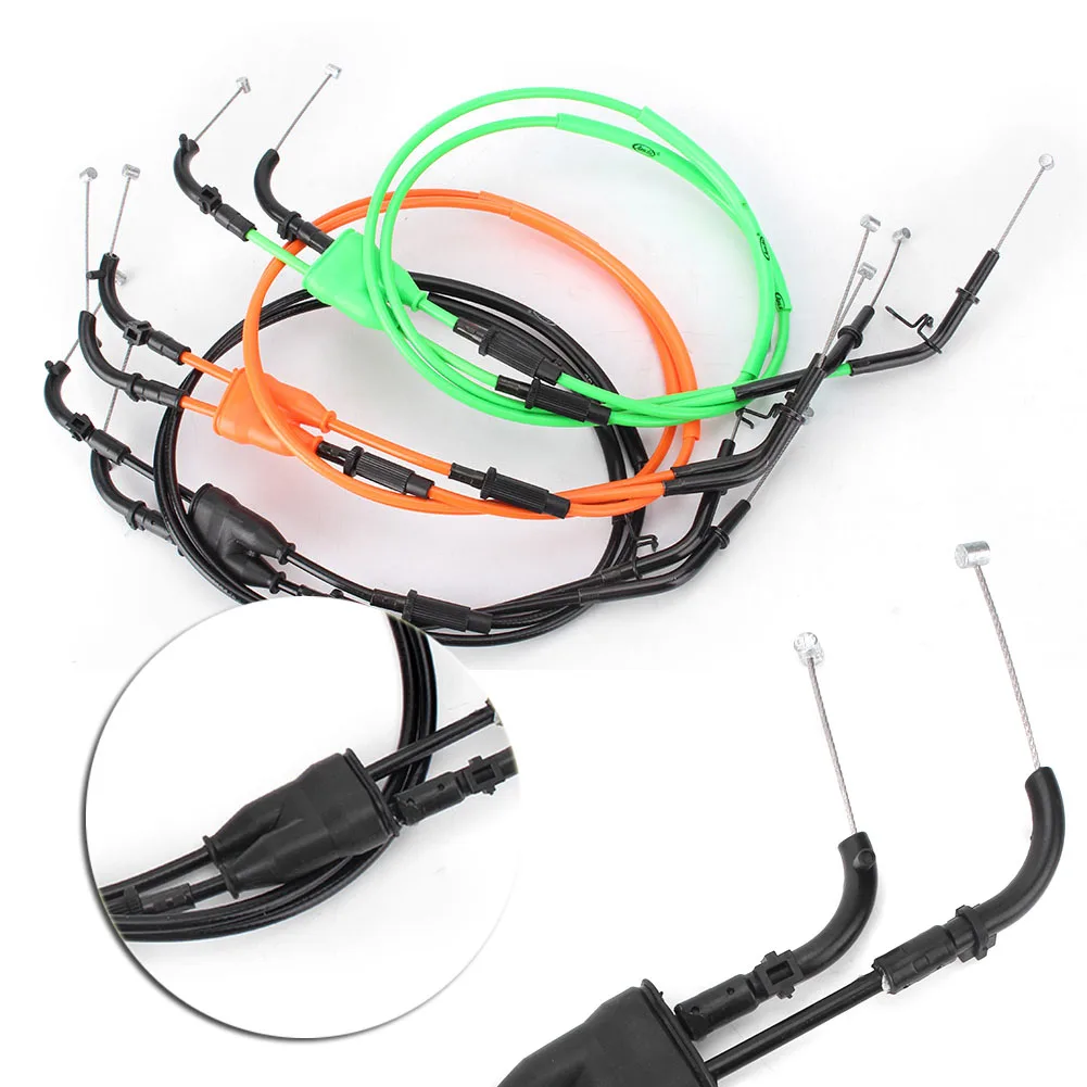 

Кабели дроссельной заслонки мотоцикла, линия акселератора, стальные провода для Kawasaki Ninja ZX-6R ZX10R 2006-2007, 1 пара