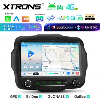 XTRONS Reproductor Multimedia para Auto de 9'' con Android 14 para Jeep Renegade 2015-2020, Estéreo con Carplay Inalámbrico Integrado, GPS para Auto, 8 Núcleos, 8+128GB 1