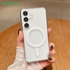 Magsafe Magnetic Charge Phone Case For Samsung Galaxy S25 S24 S23 Ultra S22 Plus S21 FE A16 A15 A35 A55 Clear Acrylic Slim Cover 1