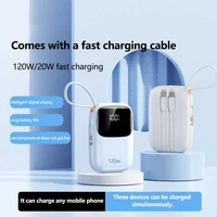 Mini batterie externe numérique grand écran 500000mAh, avec charge rapide à trois fils intégrée, pour iPhone 2