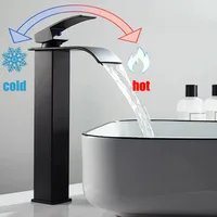 Waterfall Sink Faucet Bathroom Accessories Dual Control of Hot and Cold Bathroom Mixer Tap Washbasin Faucet Set Fixture Home 1