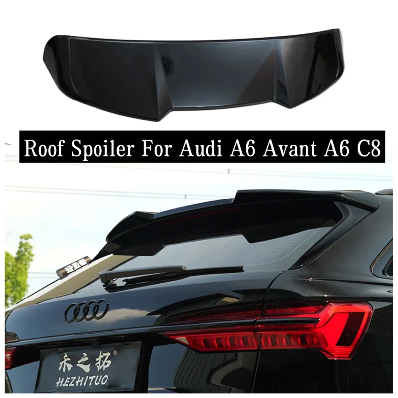 

For C8 Audi A6 Travel Avant/Allroad 2019 2020 2021 2022 2023 High Quality ABS Paint Rear Trunk Lip Spoiler Roof Wing