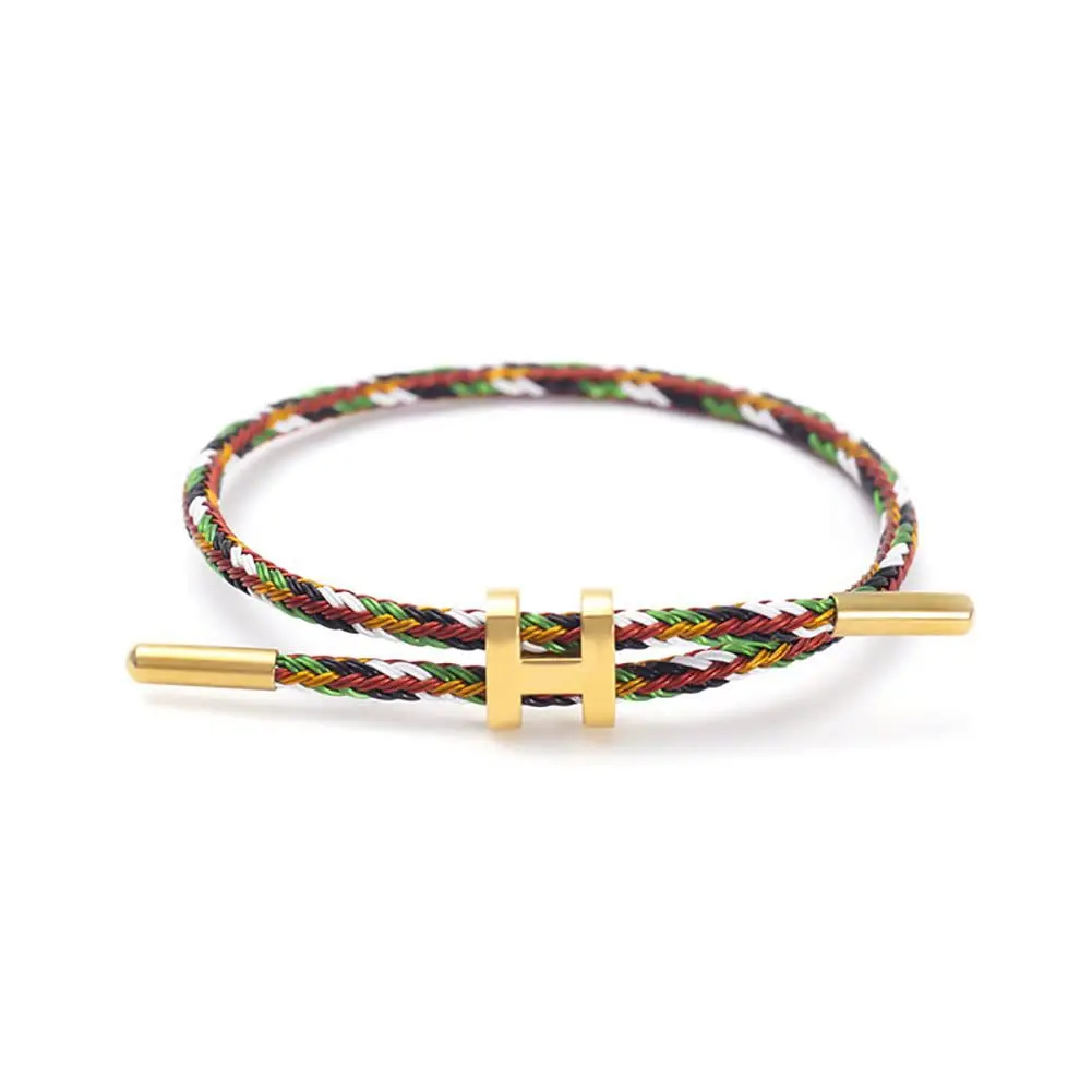 PPbuky Steel Wire Rope Bracelet With H Buckle - Adjustable Unisex Bracelet For Men & Women - View #5