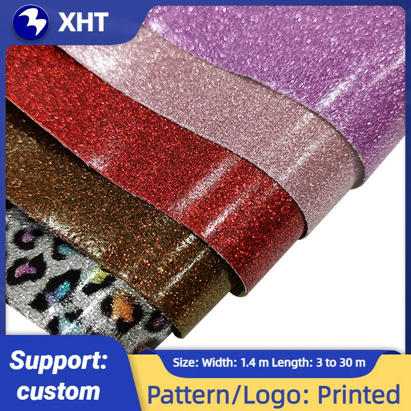 20 Pieces Shiny Glitter Faux Leather Sheets PU Faux Leather Fabric