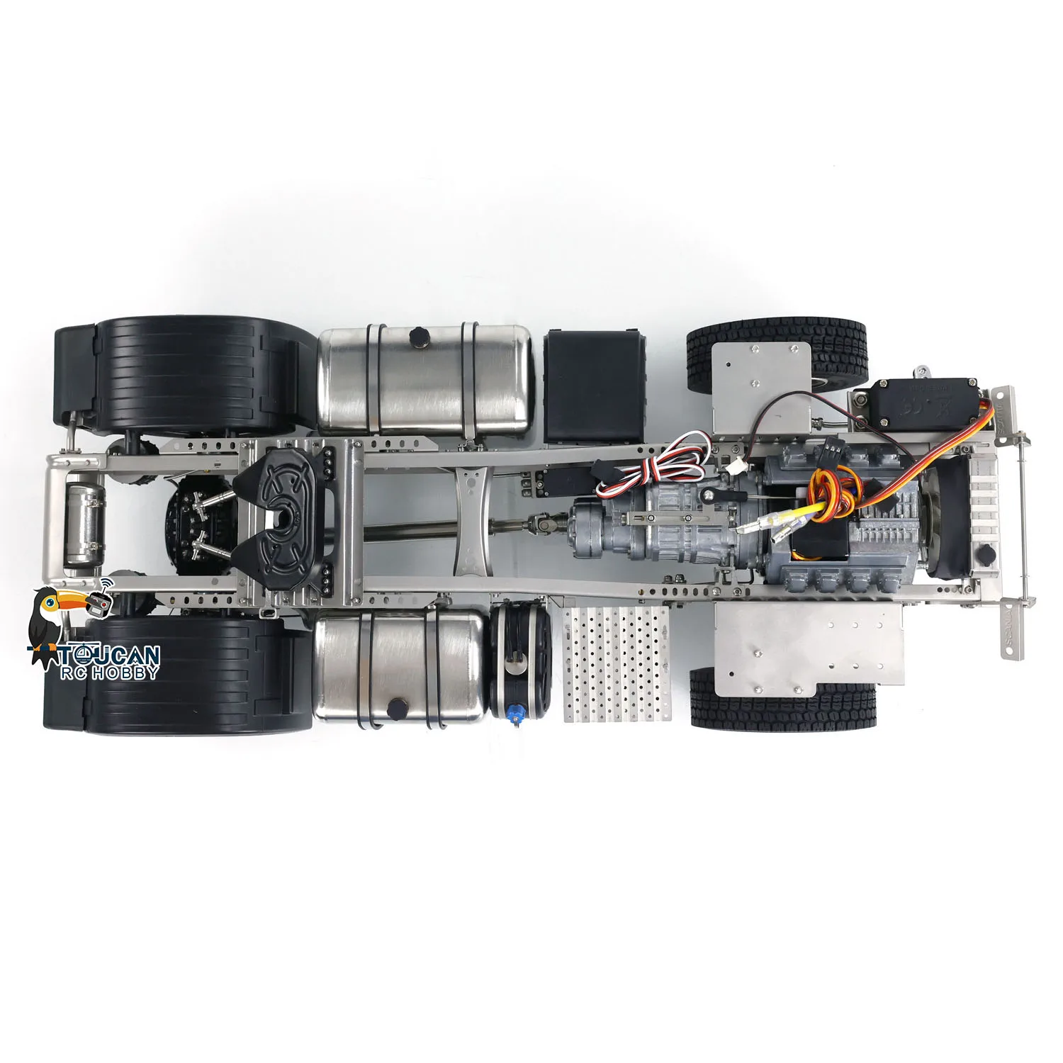 4x4 1/14 Finished Metal Chassis Spare Parts for Toys RC Tractor Truck R620 R730 Remote Control Car Cabin Vehicle Model TH24204 4